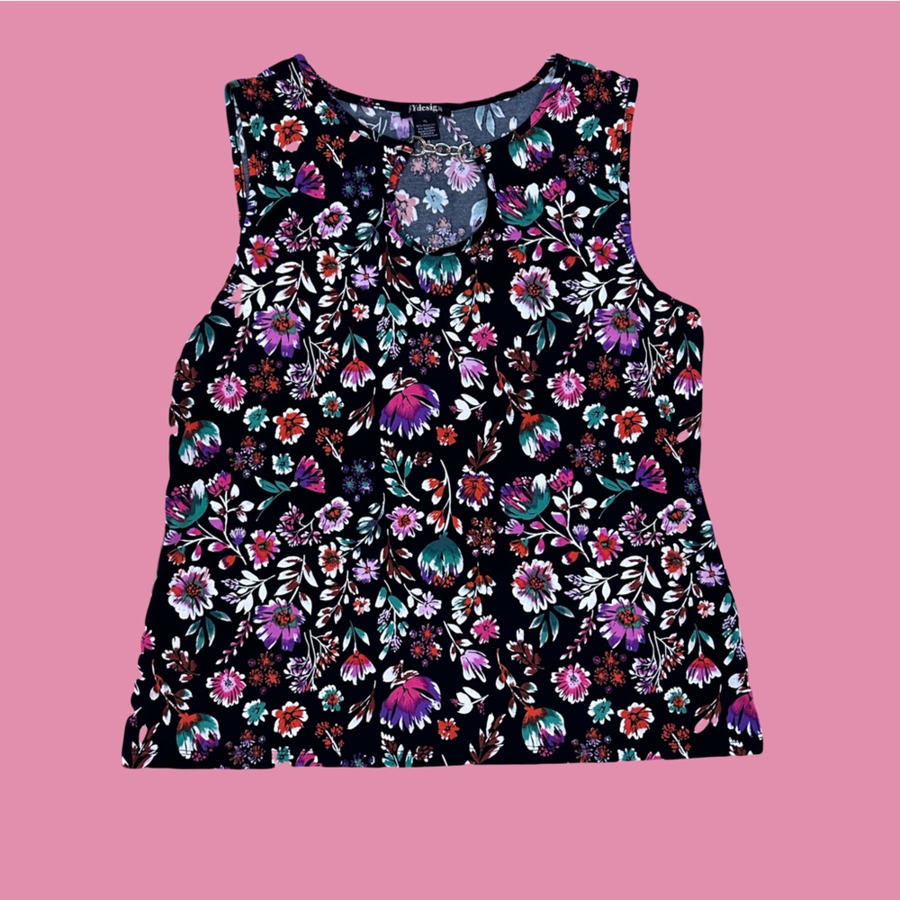 Floral Black Blouse